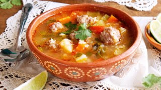 Albondigas Mexican Meatball Soup  Muy Bueno [upl. by Eliades676]