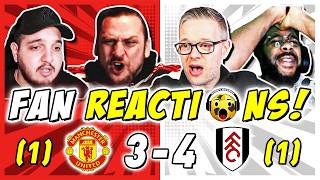 MAN UTD FANS FURIOUS 🤬 REACTION TO MAN UTD 3 11 4 FULHAM  FA CUP FAN REACTIONS [upl. by Immat681]