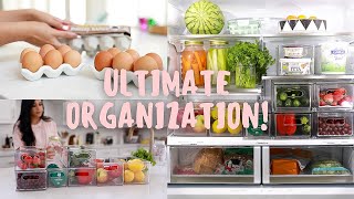 ULTIMATE Fridge Organization IN 5 Easy Steps MissLizHeart [upl. by Ahselef]