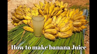 Banana juice  How to make Natural banana Juice  Ugandan Foods [upl. by Atileda]