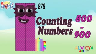 Numberblocks 800900  Lets Learn to Count [upl. by Maurise324]