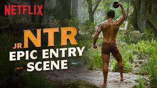 Jr NTRs Entry Scene  RRR Hindi  Netflix India [upl. by Thorstein]