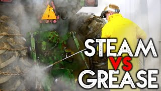 INDUSTRIAL STEAM CLEANER  How to Steam Clean Grease from Heavy Equipment [upl. by Myo]