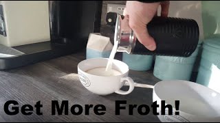 How to Get More Froth from Your Nespresso Coffee Aeroccino  Nespresso tips and help [upl. by Drawde]