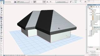 ArchiCAD 15  12 Dachkonstruktion [upl. by Eilahtan]