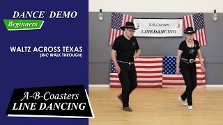 WALTZ ACROSS TEXAS  Line Dance Demo amp Walk Through [upl. by Nosemaj]