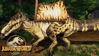 2 Scientifically Accurate Spinosaurus amp 2 Ichthyovenator Breakout amp Fight  JWE Mods 4K 60FPS [upl. by Minnaminnie]