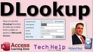 How to use the DLookup Function to Look Up a Value from a Table or Query in Microsoft Access [upl. by Aehtorod]
