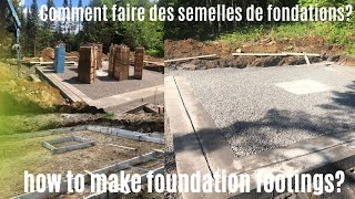 Comment faire les semelles de fondations  How to make foundation footings [upl. by Terryl]