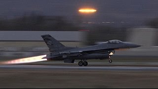 Powerful F16 Afterburner Takeoff [upl. by Onateyac372]