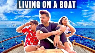 LIVING ON A BOAT FOR 24 HOURS  Rimorav Vlogs [upl. by Roose]