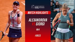 Giorgi vs Alexandrova R64 Match Highlights IBI23 [upl. by Julio]