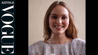 LilyRose Depp shares her wildest dreams and favourite French and American phrases  Vogue Australia [upl. by Keir]