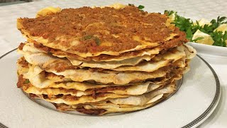 Tavada Lahmacun Nasıl Yapılır  Ev Yapımı Lahmacun Tarifi [upl. by Aggie238]