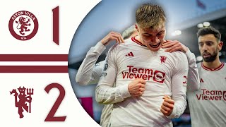 VICTORY AT VILLA PARK 🙌  Aston Villa 12 Man Utd  Highlights [upl. by Bremer]