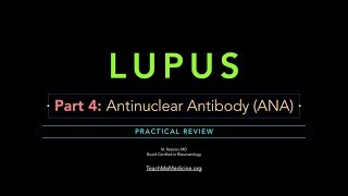 Lupus Part 4 Antinuclear Antibody ANA [upl. by Glass]