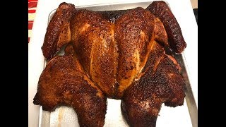 Smoked Spatchcock Turkey On A Traeger Grill [upl. by Sucirdor662]