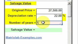 Salvage Value Calculation [upl. by Penrod]