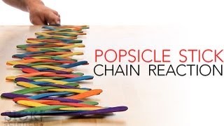 Popsicle Stick Chain Reaction  Sick Science 144 [upl. by Tirza]