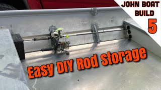 Easy and Cheap Jon Boat Rod Storage using Golf Tubes [upl. by Merry]