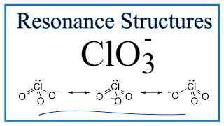 Resonance Structures for ClO3  Chlorate ion [upl. by Imim]