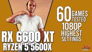 RX 6600 XT  Ryzen 5 5600x  60 games tested  highest settings 1080p benchmarks [upl. by Ras]