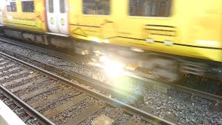 Merseyrail 507 009 making arcs at Birkdale station [upl. by Aleron868]