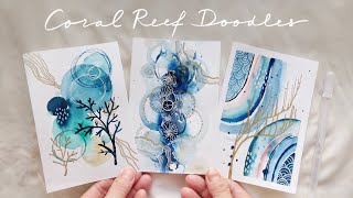 Easy Coral Watercolor Doodles [upl. by Ardene]