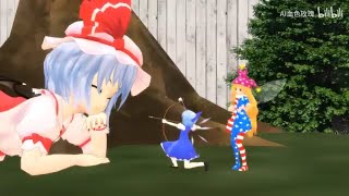 MMD Touhou  Remilia And Clownpiece  Two Little Indians [upl. by Rodina]