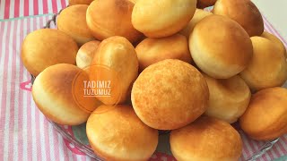 Kazakistan’da Öğrendiğim Efsane Pişi FRIED BREAD Tarifi  бауырсак рецепт  Tadimiztuzumuz [upl. by Galateah]