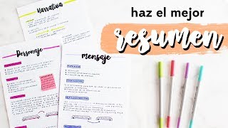 CÓMO HACER RESÚMENES ORGANIZADOS PARA ESTUDIAR Tips de Estudio [upl. by Yruy]