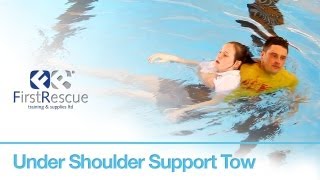 Under Shoulder Support Tow  RLSS National Pool Lifeguard 8th Edition [upl. by Bashemath375]