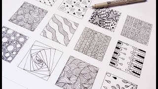 Easy Doodle Patterns  Beginner Basics [upl. by Irod]