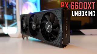 XFX RX 6600XT QICK 308 Casual Unboxing [upl. by Attenra]