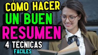 CÓMO HACER UN BUEN RESUMEN 4 técnicas textuales muy fáciles [upl. by Ben]