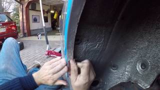 Destroying Rust using FERTAN Rust Converter on wheel well [upl. by Anitsim]