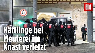 Gefängnismeuterei Polizei stürmt Knast in Thüringen  JVA Untermaßfeld [upl. by Eirrac30]