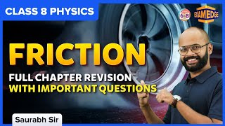 Friction  Important Questions and Answers l Class 8  Science  BYJUS [upl. by Normy740]