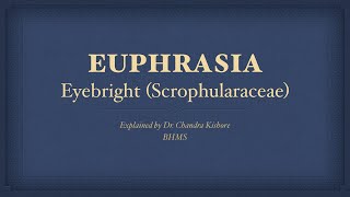 Euphrasia  Allen’s Keynotes  Well Explained [upl. by Dafodil]