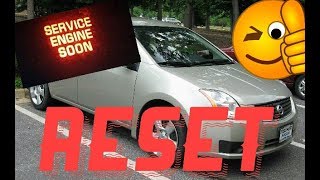 How to reset Service Engine soon Light on a 2009 Nissan Sentra [upl. by Lareena]